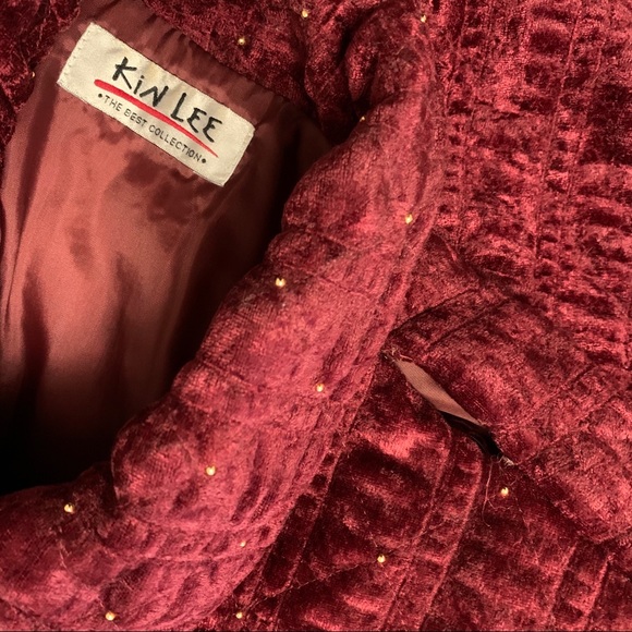 Vintage coat w/ruching & gold bead detailing - Picture 7 of 7